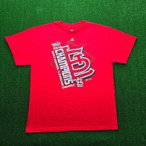 St‎ Louis Cardinals Tshirt Mens Large Red 2013 National League Champs Baseball